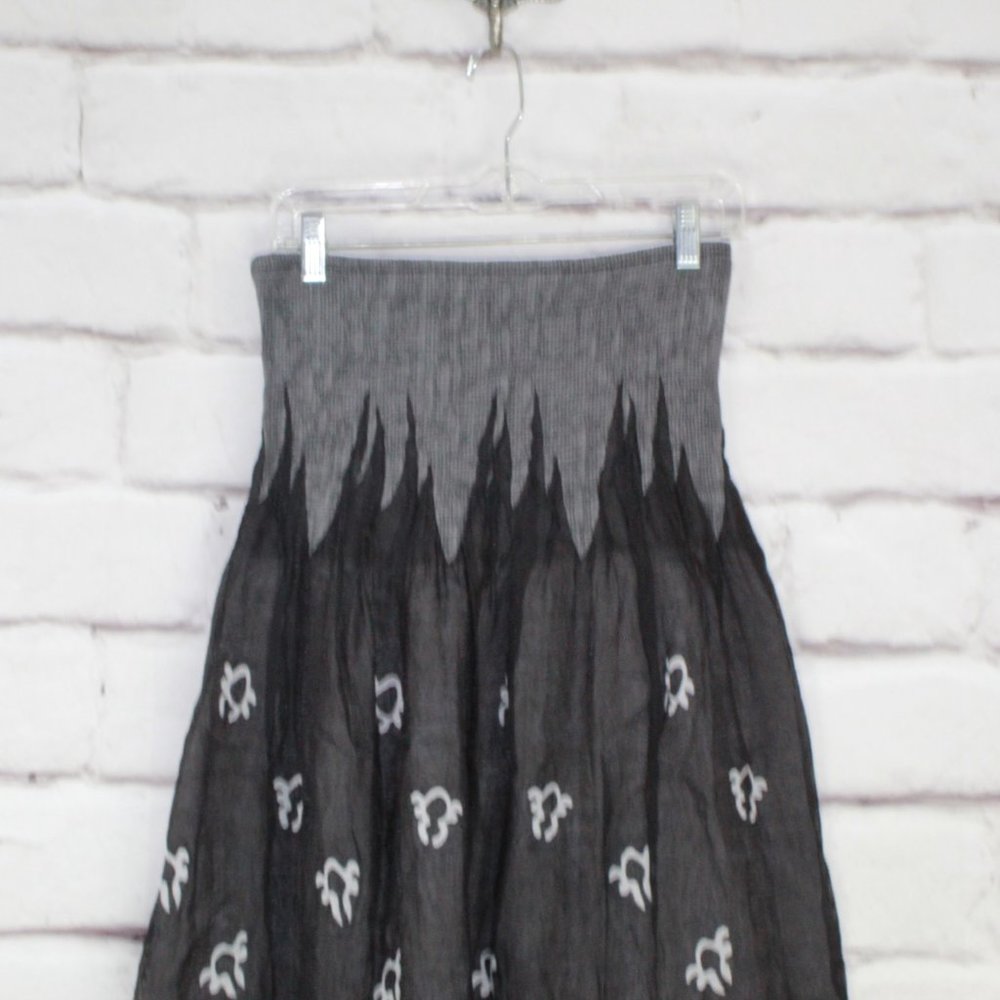 Lapis Black Printed Tube Top Strapless Stretch Summer Dress Cover Up Size OS - Picture 8 of 8